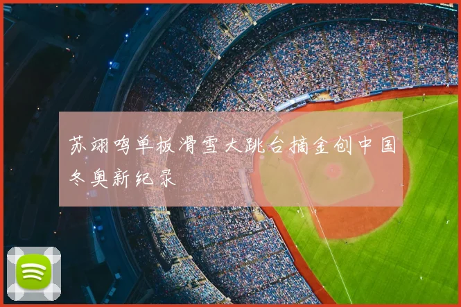 苏翊鸣单板滑雪大跳台摘金创中国冬奥新纪录